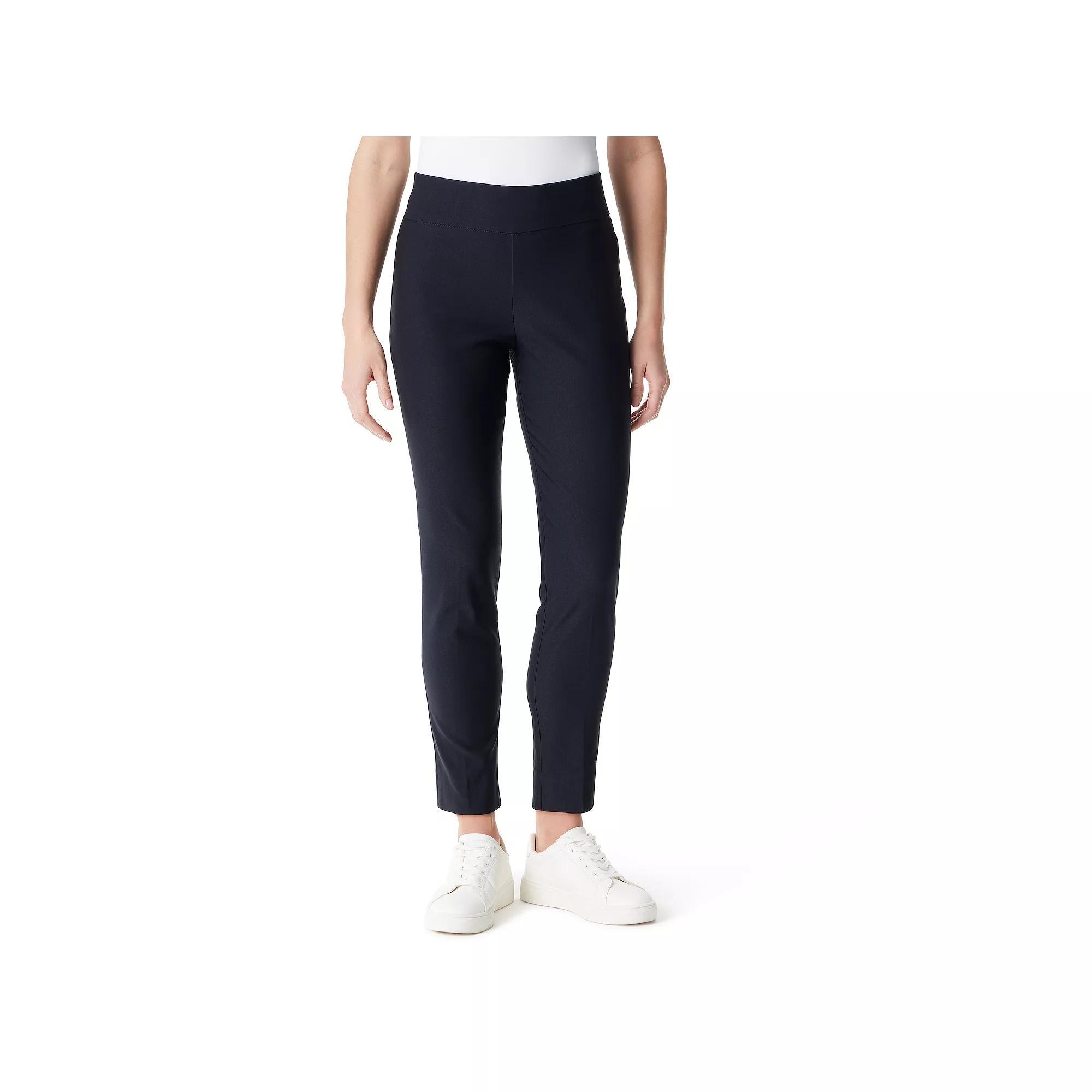 Petite Gloria Vanderbilt Slimming Pull-On Trousers, Womens Black Affair Product Image