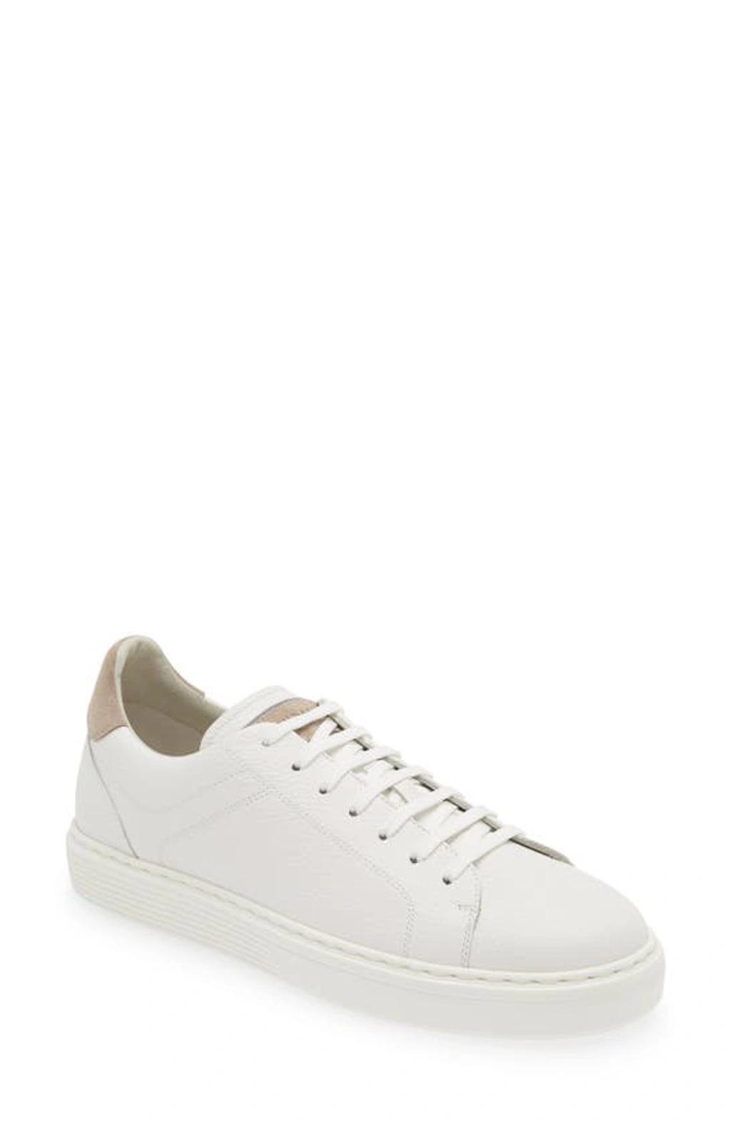 Mens Leather Low-Top Sneakers Product Image