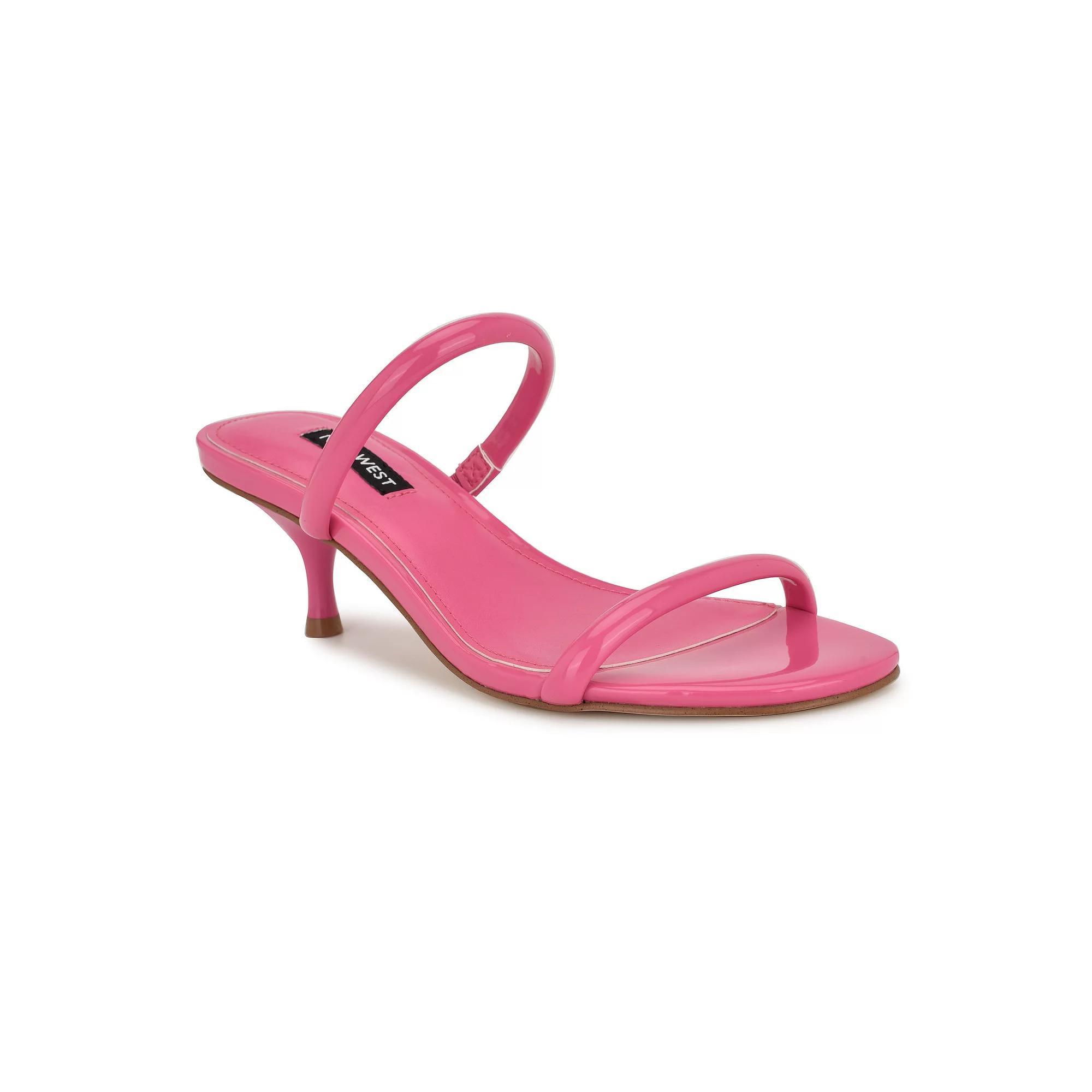 Nine West Berri Women's Slip-On Open Toe Dress Sandals, Size: 10, Pink Patent Product Image