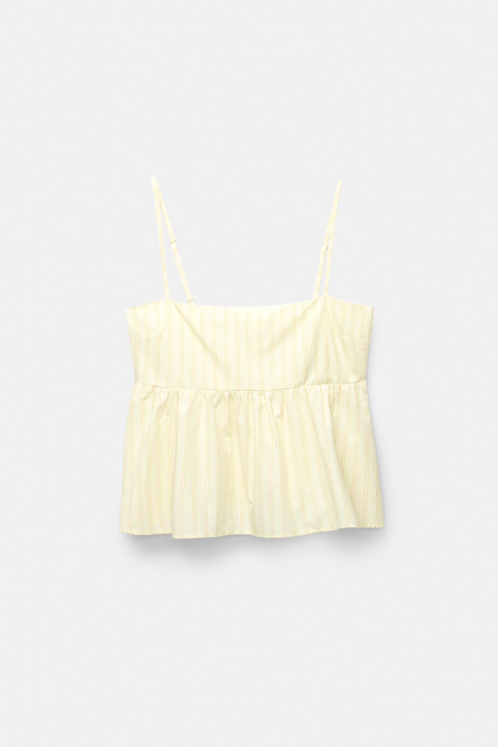 Striped poplin top Product Image