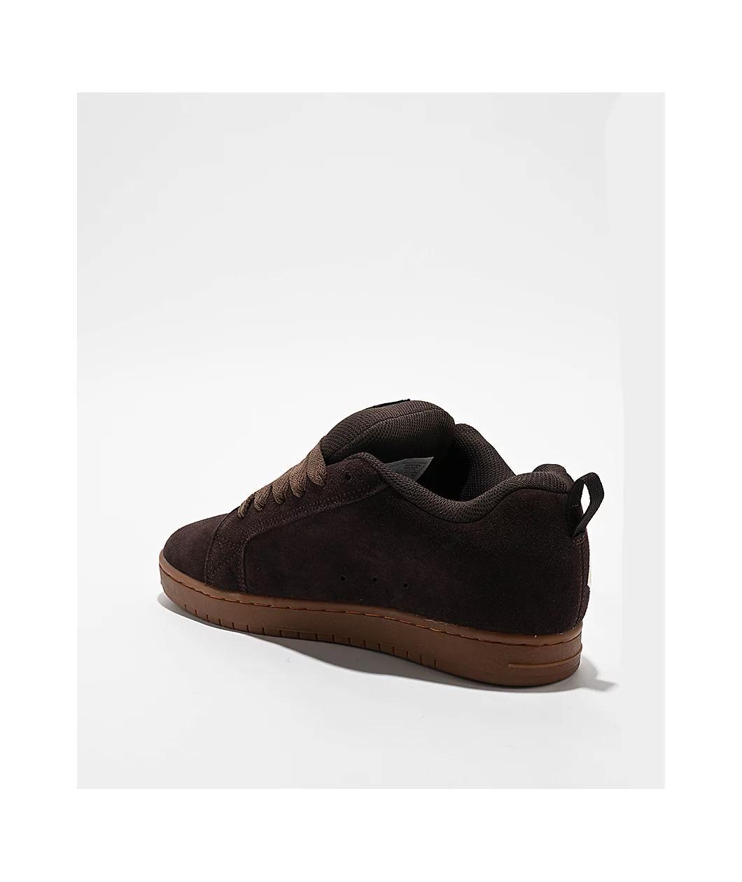 DC Court Graffik Brown Skate Shoes Product Image
