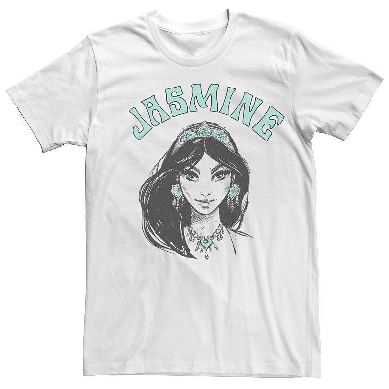 Disney's Aladdin Men's Jasmine Portrait Graphic Tee, Size: Medium, White Product Image