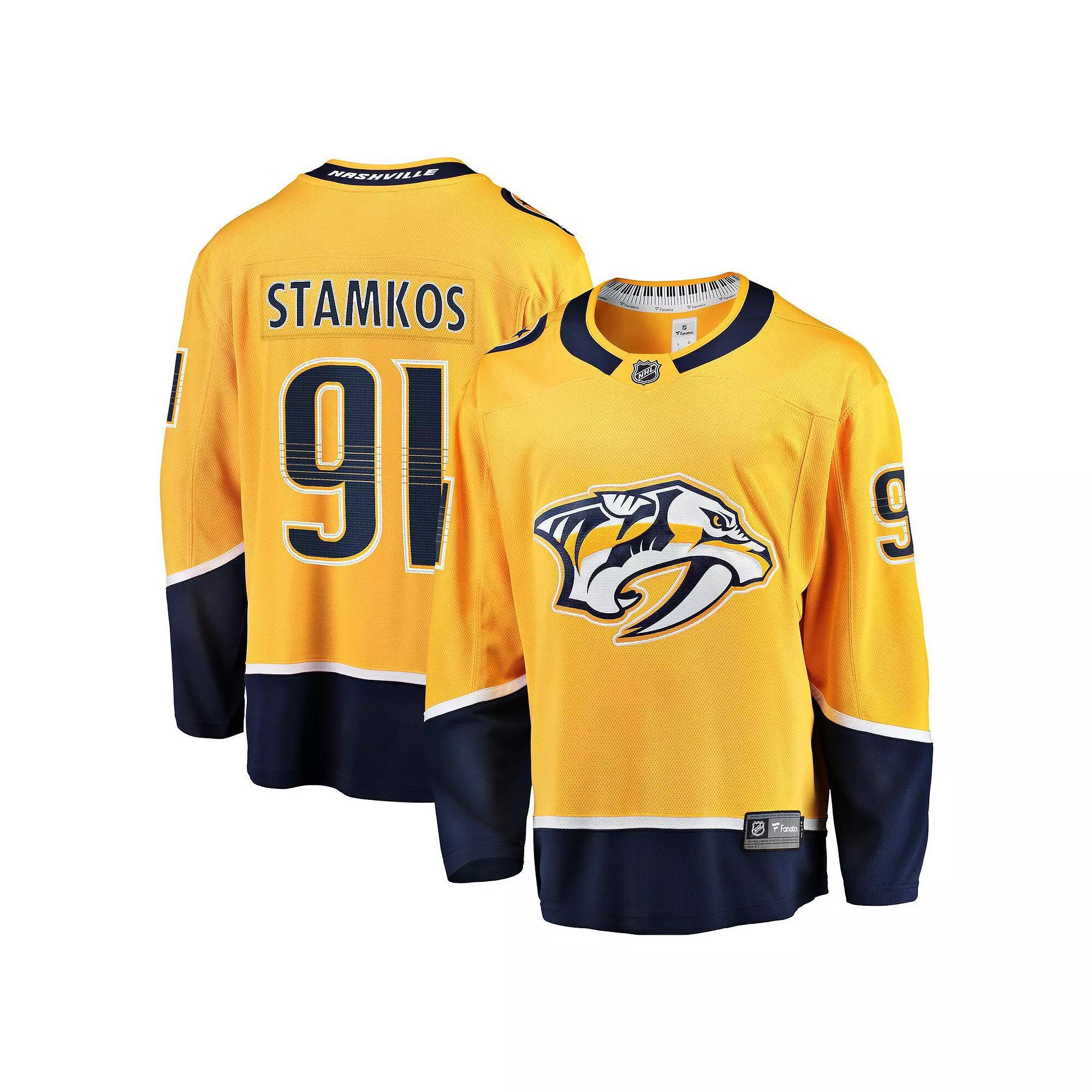 Men's Fanatics Steven Stamkos Gold Nashville Predators Home Premier Breakaway Player Jersey, Size: 5XL, Pdt Gold Product Image