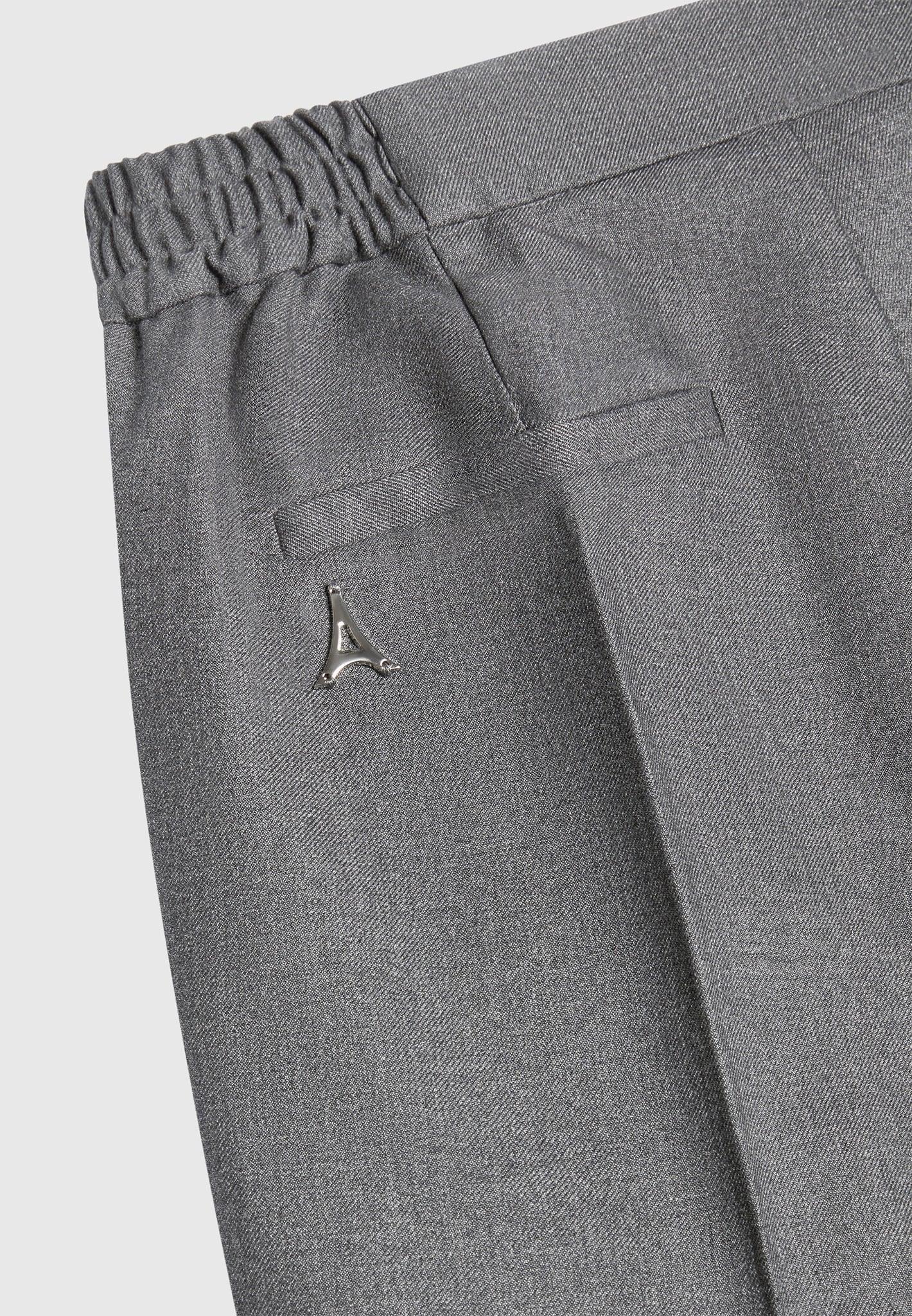Slim Fit Tailored Trousers - Grey Male Product Image