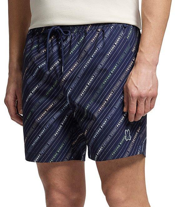 Psycho Bunny 5.75#double; Inseam Renmark Print Swim Trunks Product Image