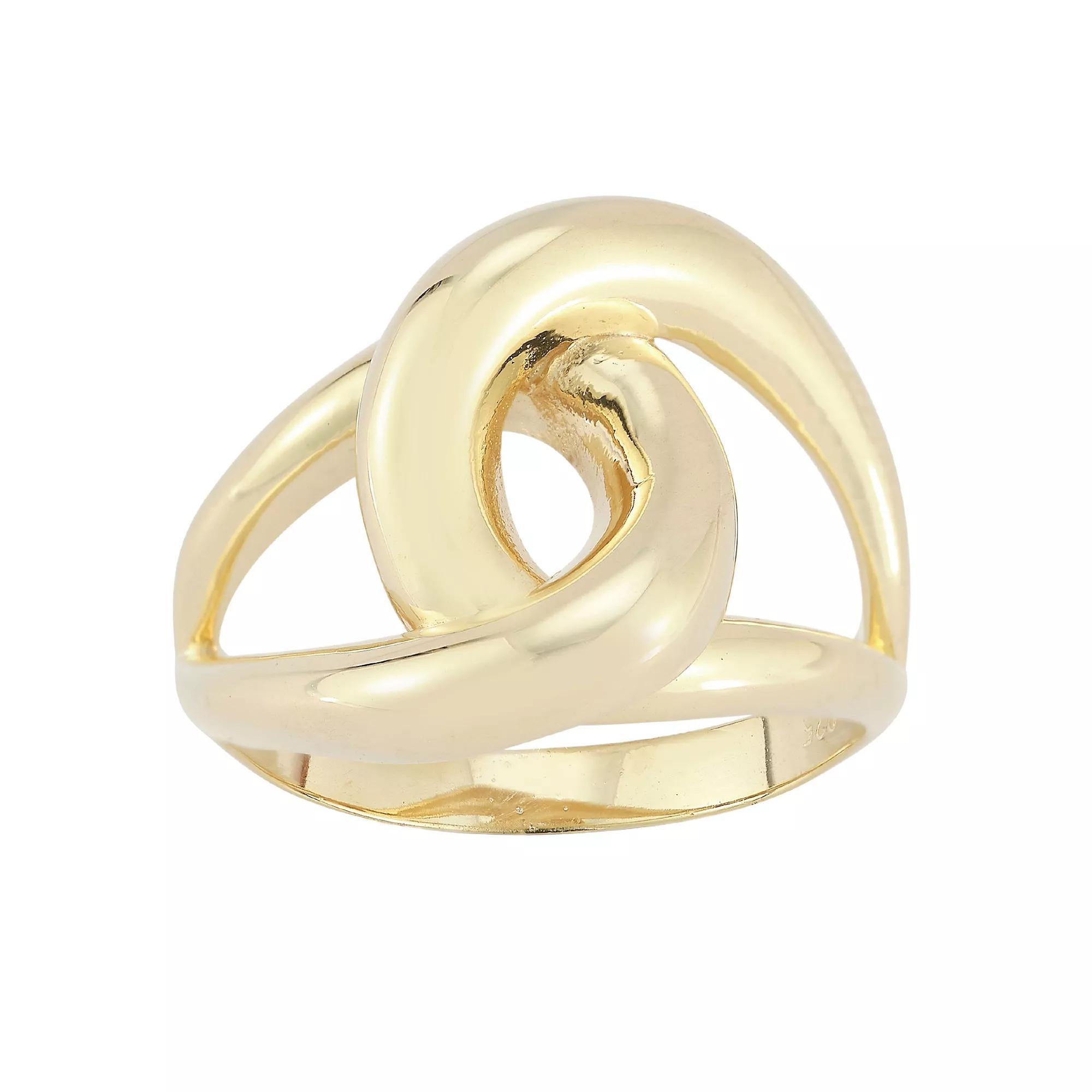 Sunkissed Sterling Polished Interlocking Link Ring, Women's, Size: 6, Gold Tone Product Image