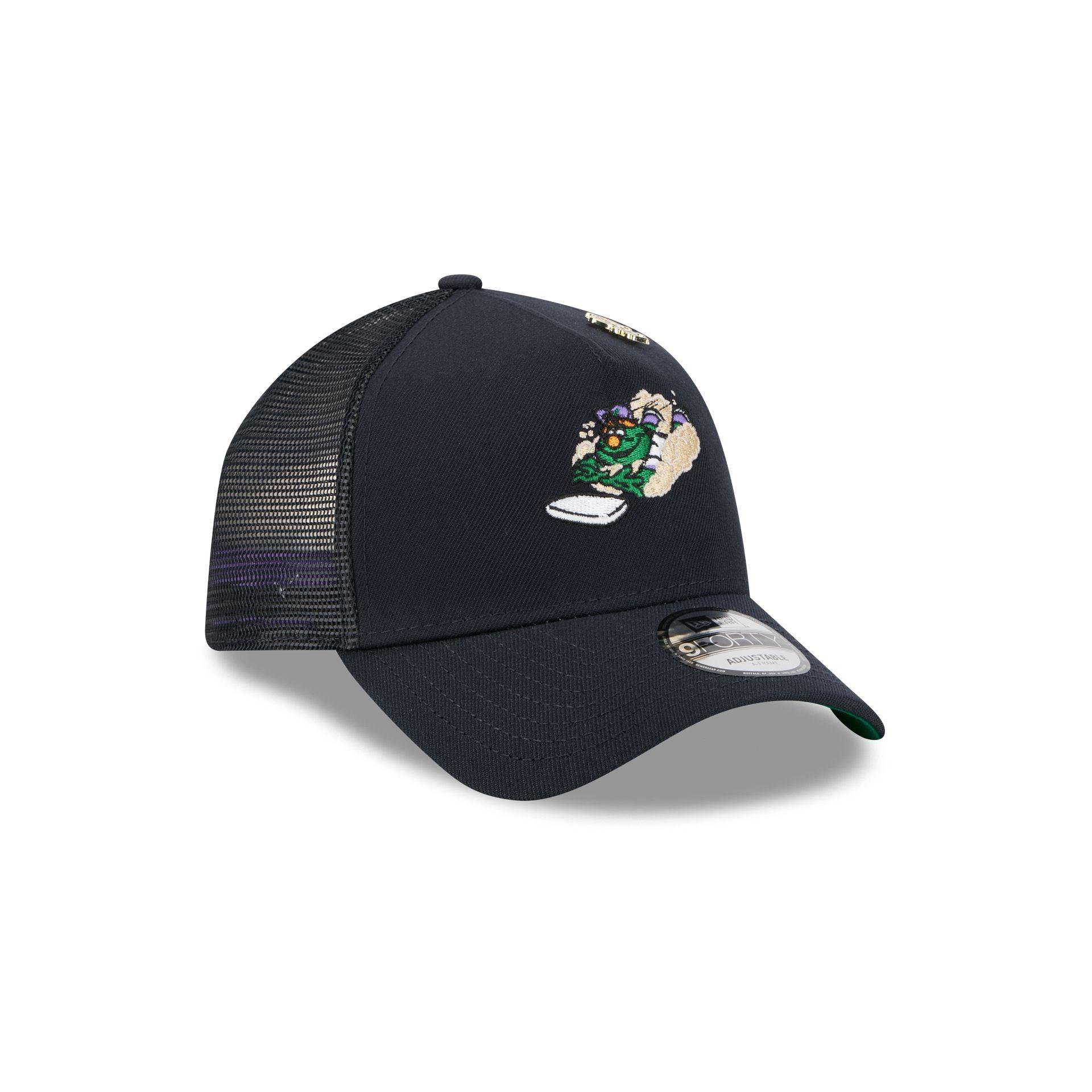 New York or Nowhere x New York Yankees Navy Wordmark 9FORTY A-Frame Snapback Hat Male Product Image