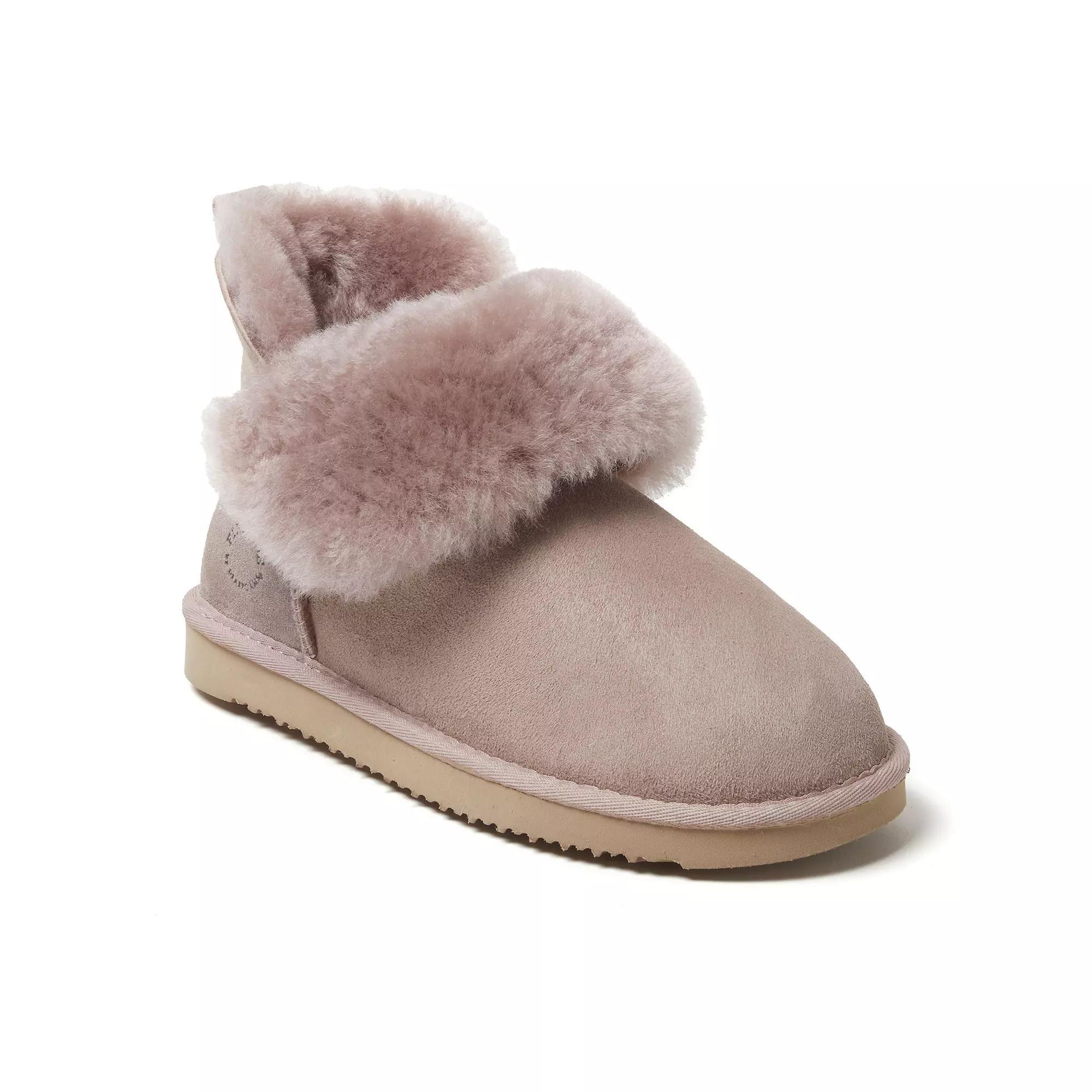 Fireside By Dearfoams Perth Wool-Lined Foldover Women's Boot Slippers, Size: 11, Gray Product Image