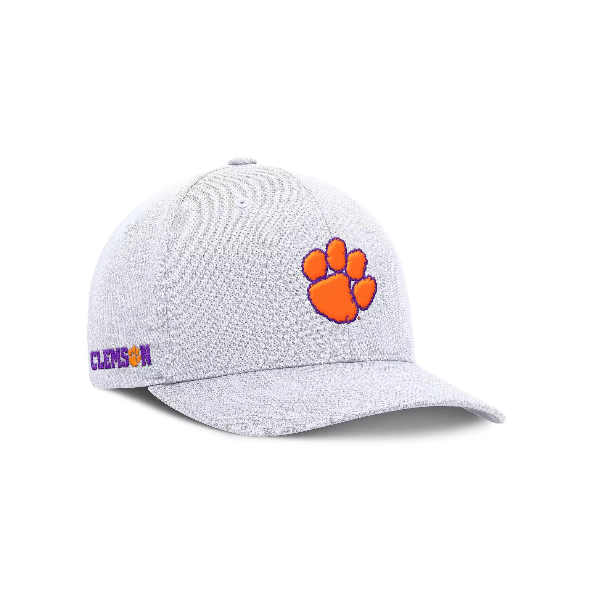 Men's Top of the World  White Clemson Tigers Reflex Logo Flex Hat, Size: Medium/Large Product Image