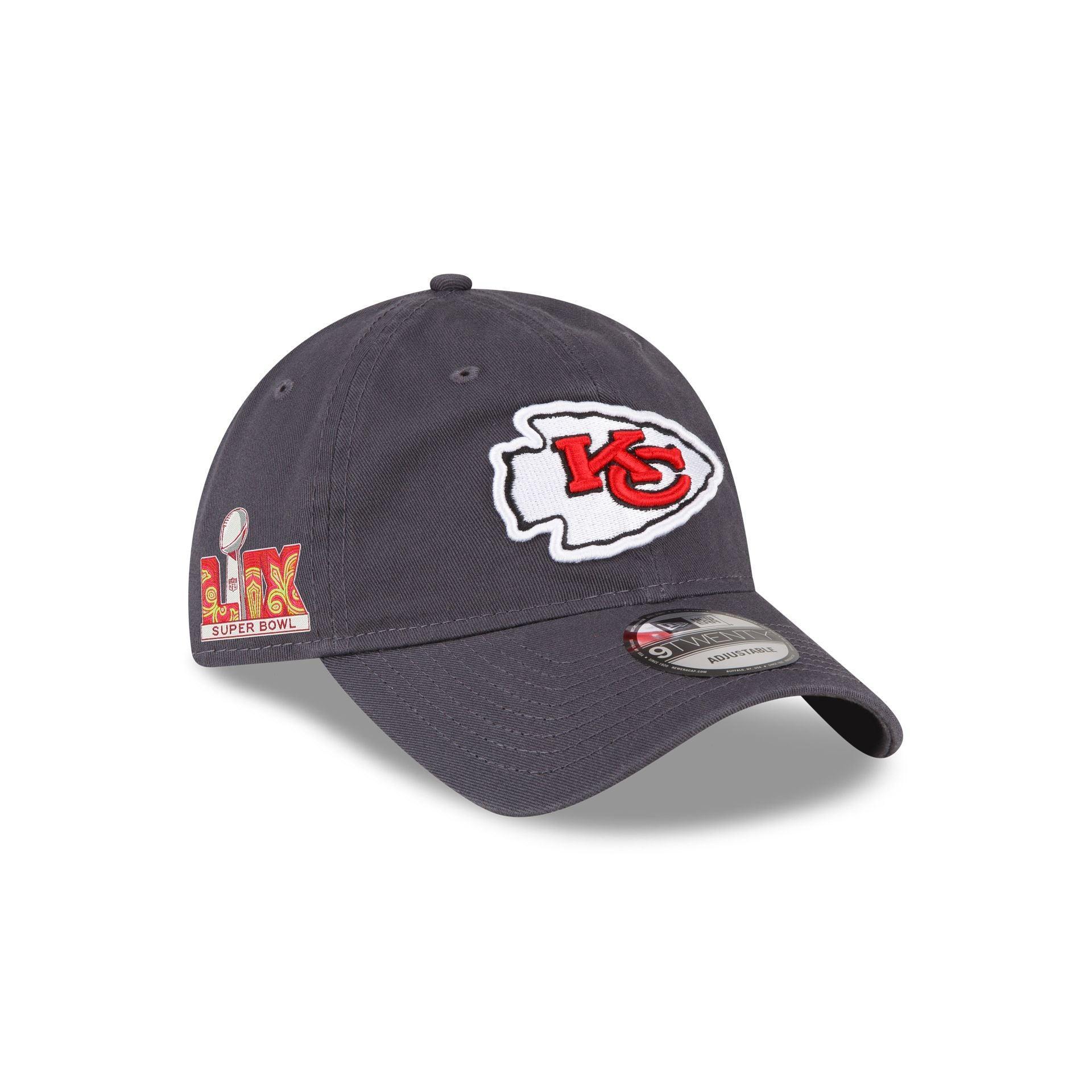 Kansas City Chiefs Super Bowl LIX Participation Side Patch 9TWENTY Adjustable Hat Male Product Image