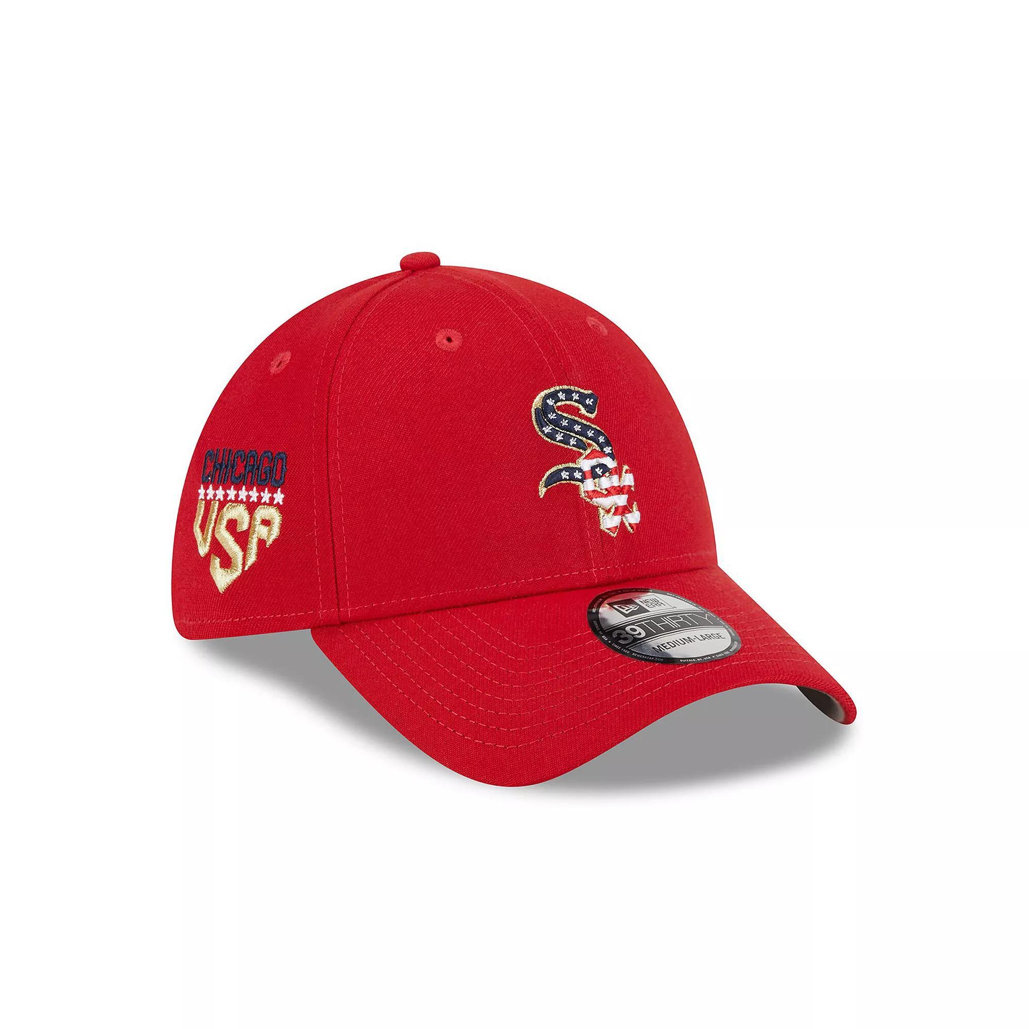 Men's New Era  Red Chicago White Sox 2023 Fourth of July 39THIRTY Flex Fit Hat, Size: Small/Medium Product Image