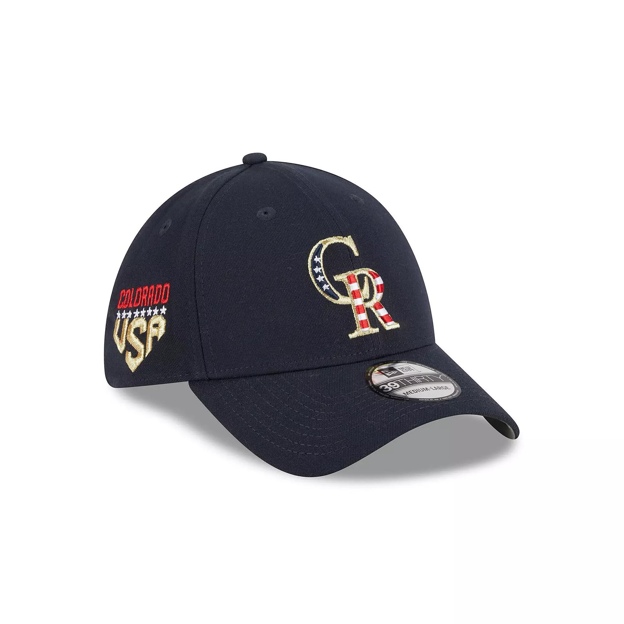 Men's New Era  Navy Chicago Cubs 2023 Fourth of July 39THIRTY Flex Fit Hat, Size: Small/Medium, Blue Product Image