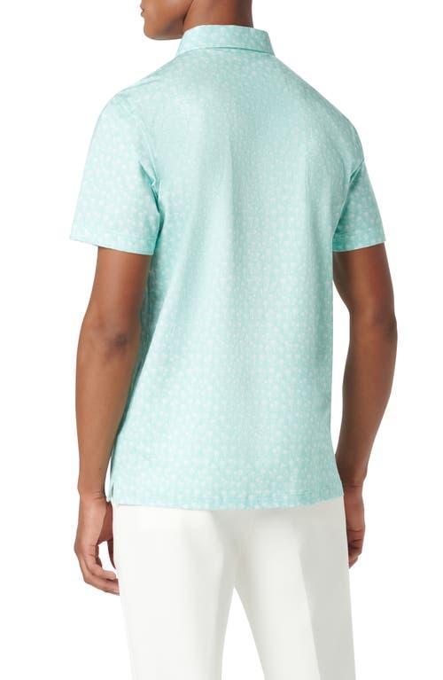 BUGATCHI Victor Ooohcotton® Palm Print Polo In Mint Product Image
