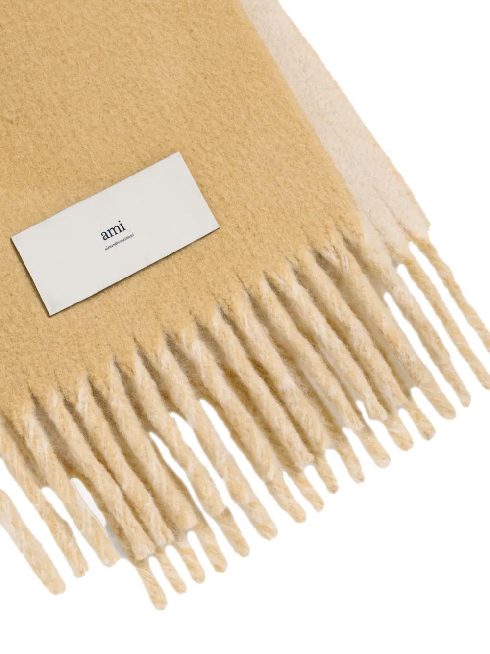 fringed wool blend scarf Product Image
