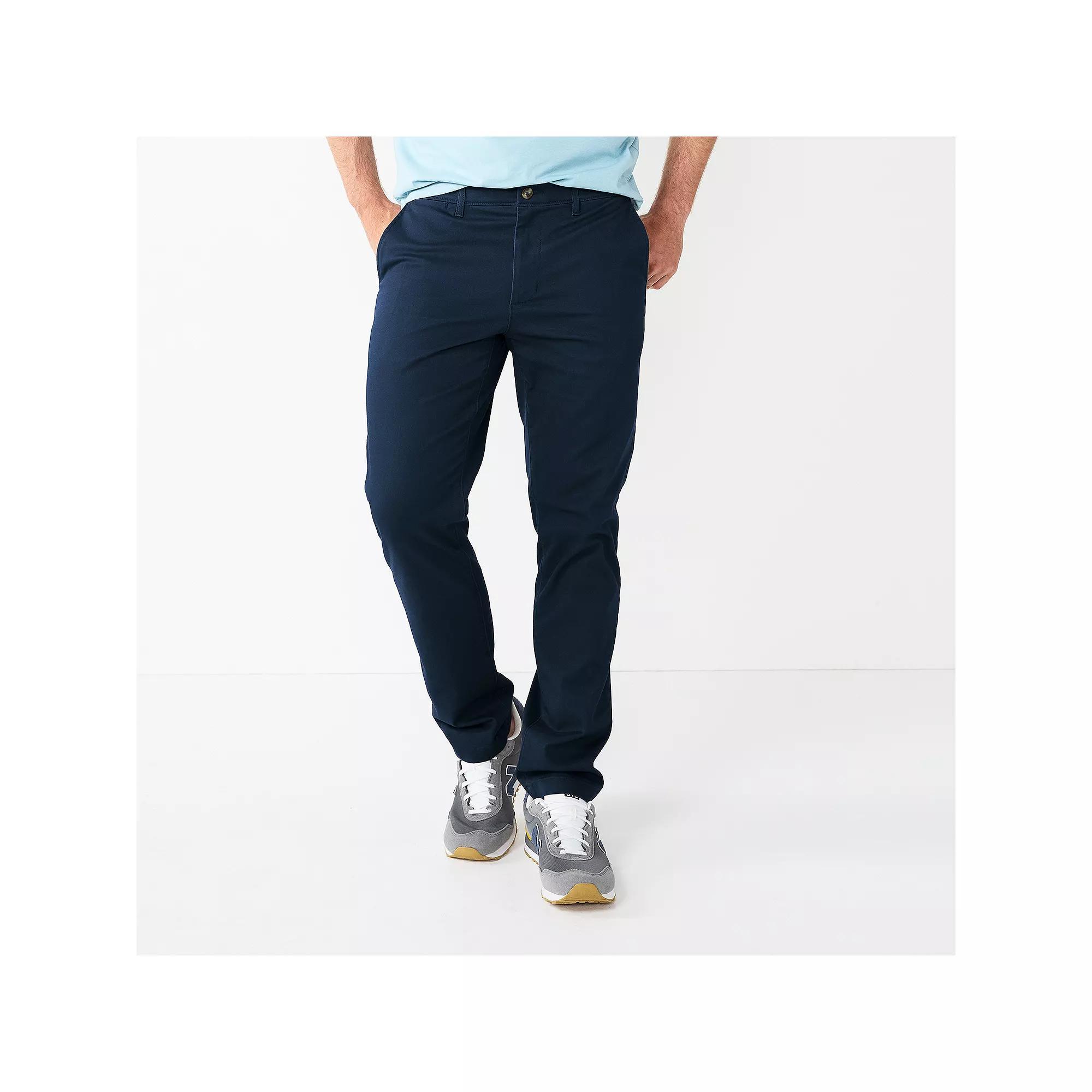 Mens Sonoma Goods For Life Flexwear Slim-Fit Chinos Blue Product Image