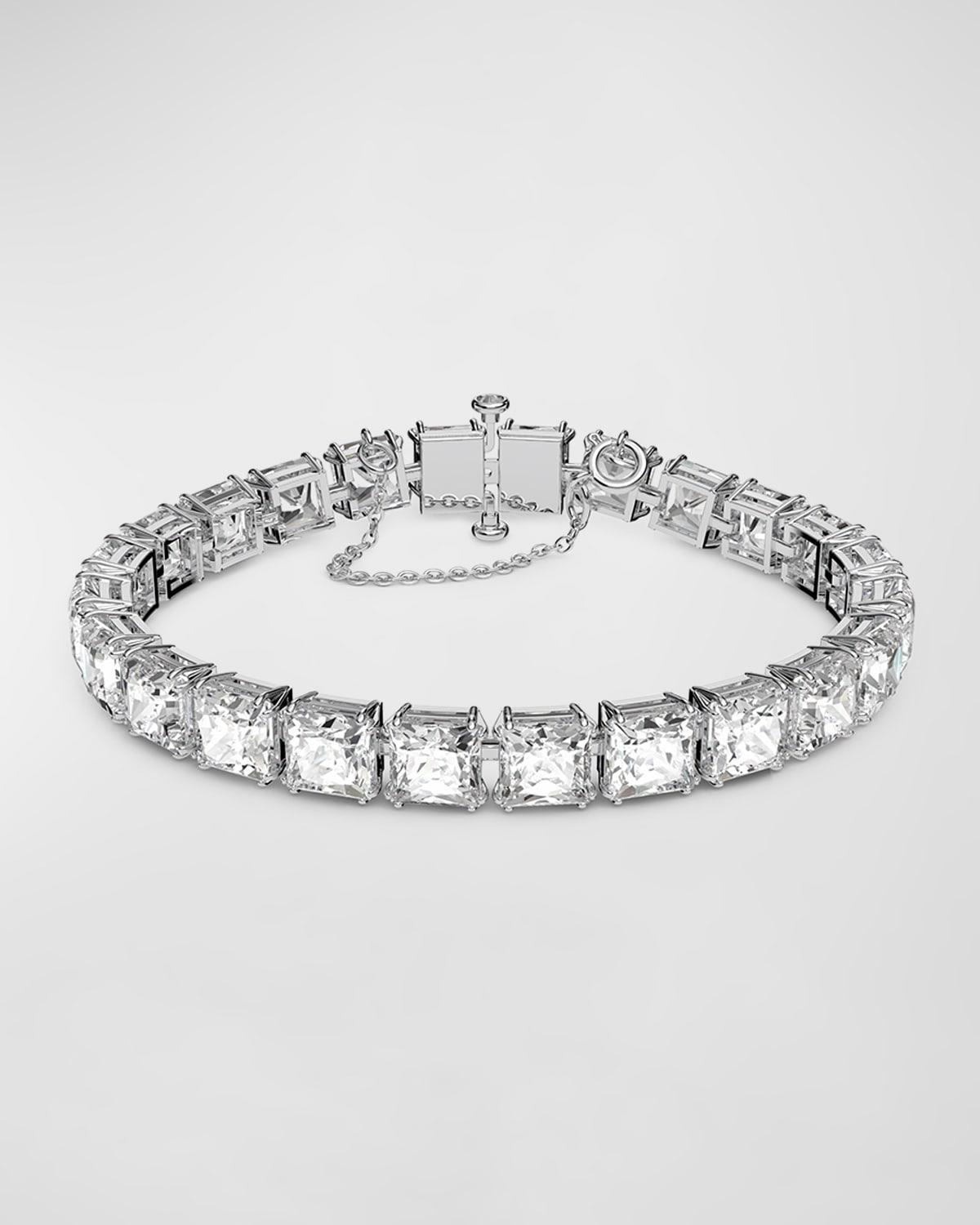 Millenia Rhodium-Plated Square-Cut Crystal Bracelet Product Image
