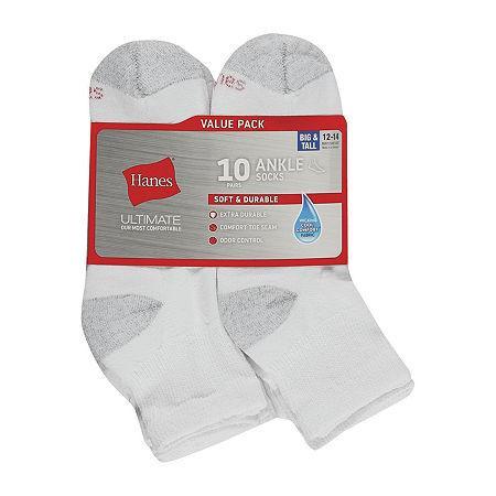 Hanes Ultimate Mens 12-Pack Soft & Durable Ankle Socks Product Image