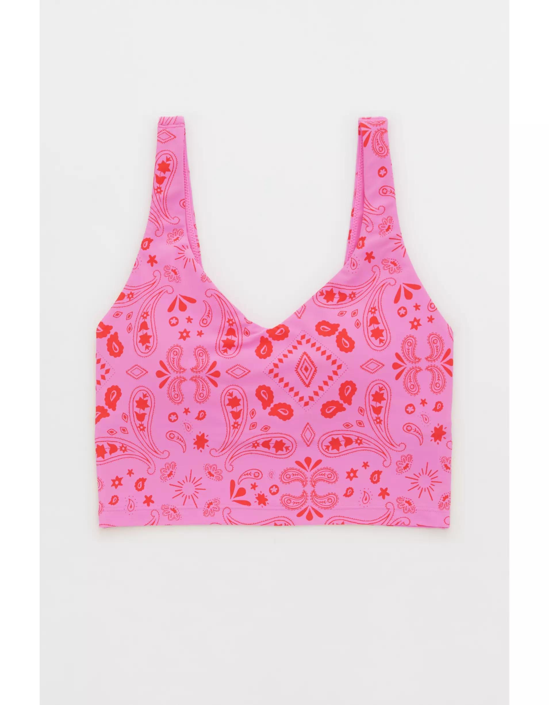 OFFLINE By Aerie Real Me Low Key Longline Sports Bra Product Image