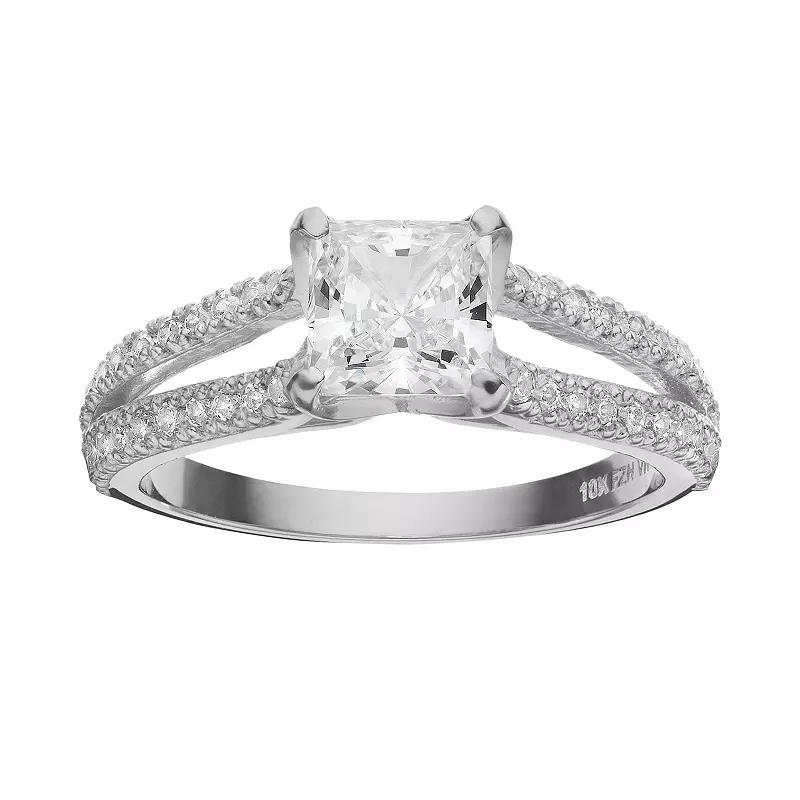 Cubic Zirconia 10k Gold Ring, Women's, Size: 7, White Product Image