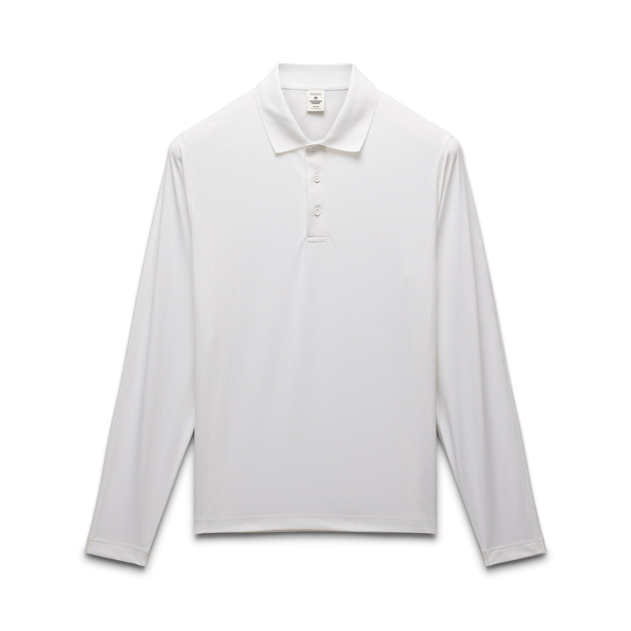 Tech Pique Playoff Long Sleeve Polo - Vault Male Product Image