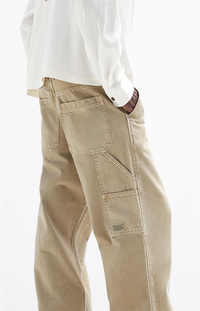 Mens Tan Extreme Baggy Carpenter Jeans 28W x 30L Product Image