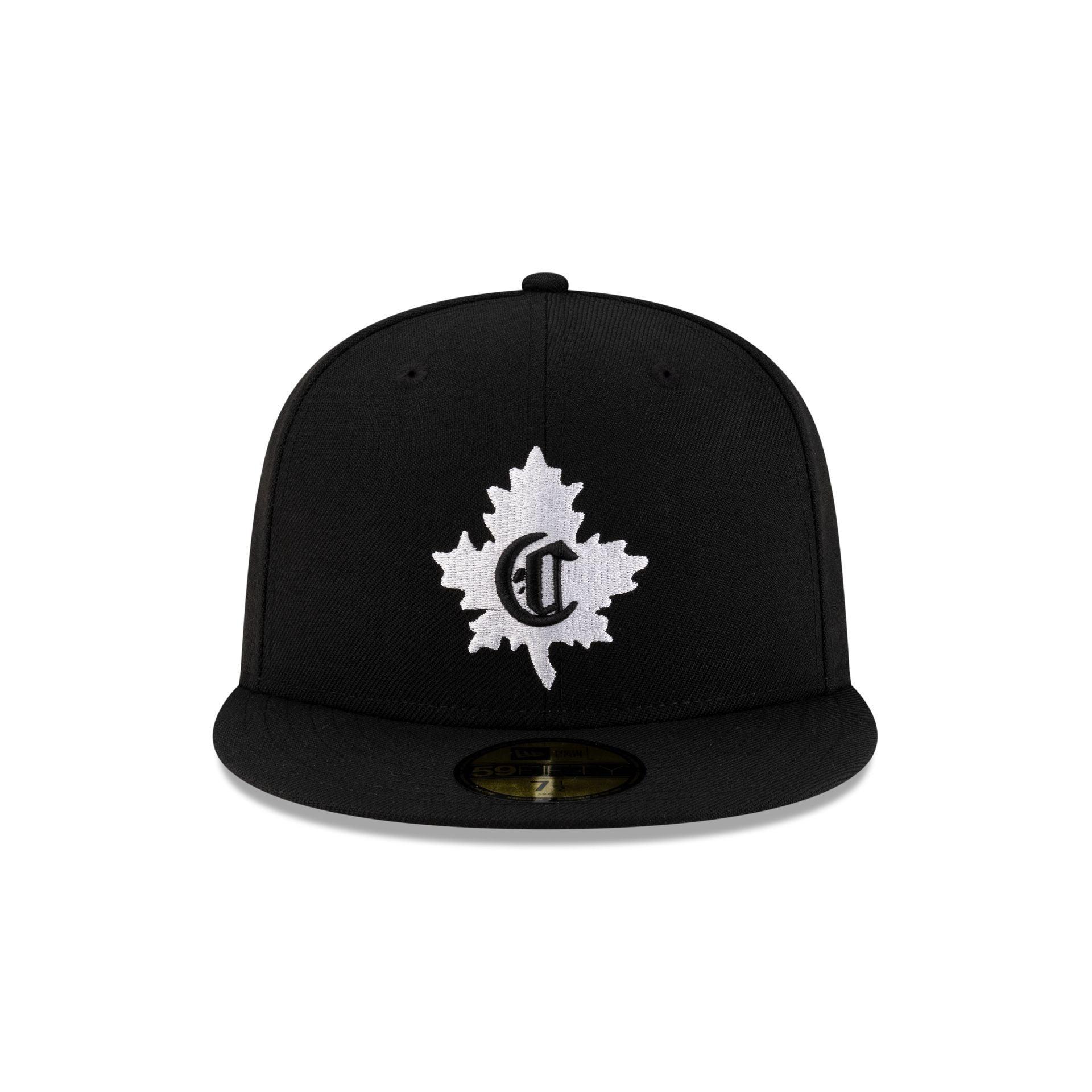 Atlanta Braves Black and White Basic 59FIFTY Fitted Hat Male Product Image