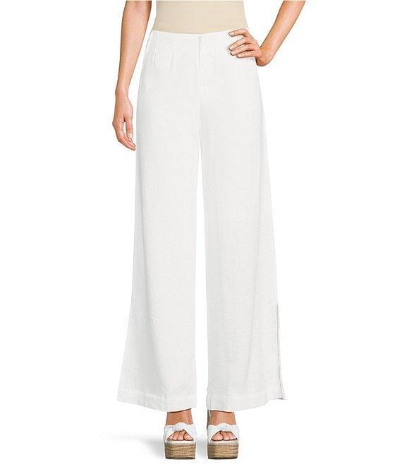 GB High Waisted Wide Leg Linen Pants Product Image
