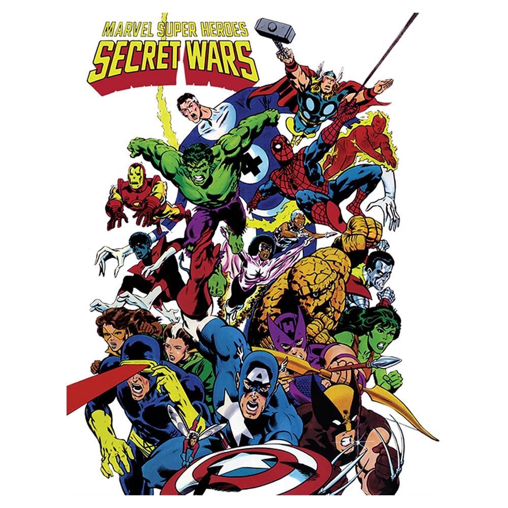 Men's Marvel Secret Wars Character Collage Portrait Graphic Tee, Size: XXL, White Product Image