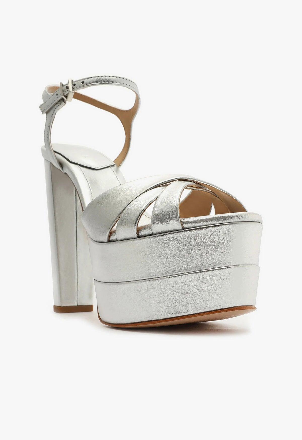 Schutz Womens Keefa High Crossover High Heel Platform Sandals Product Image