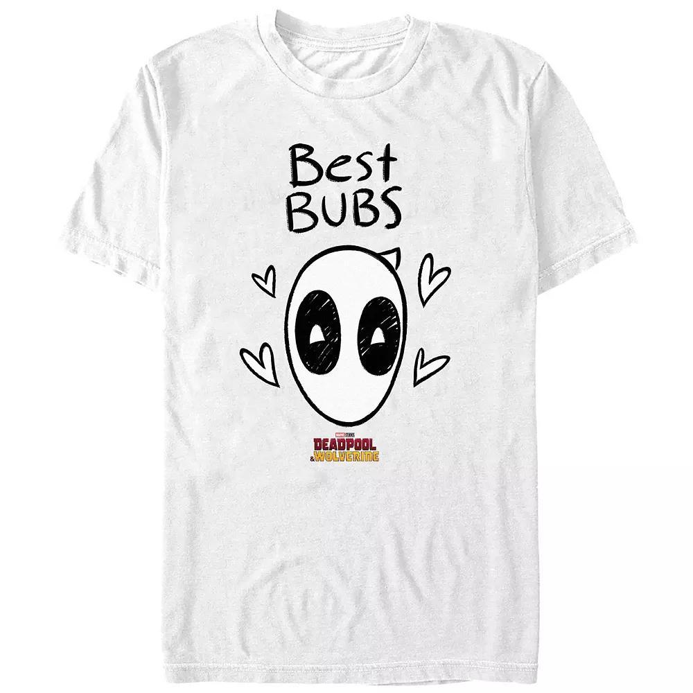 Men's Deadpool And Wolverine Best Bubs Doodle Graphic Tee, Size: XS, White Product Image