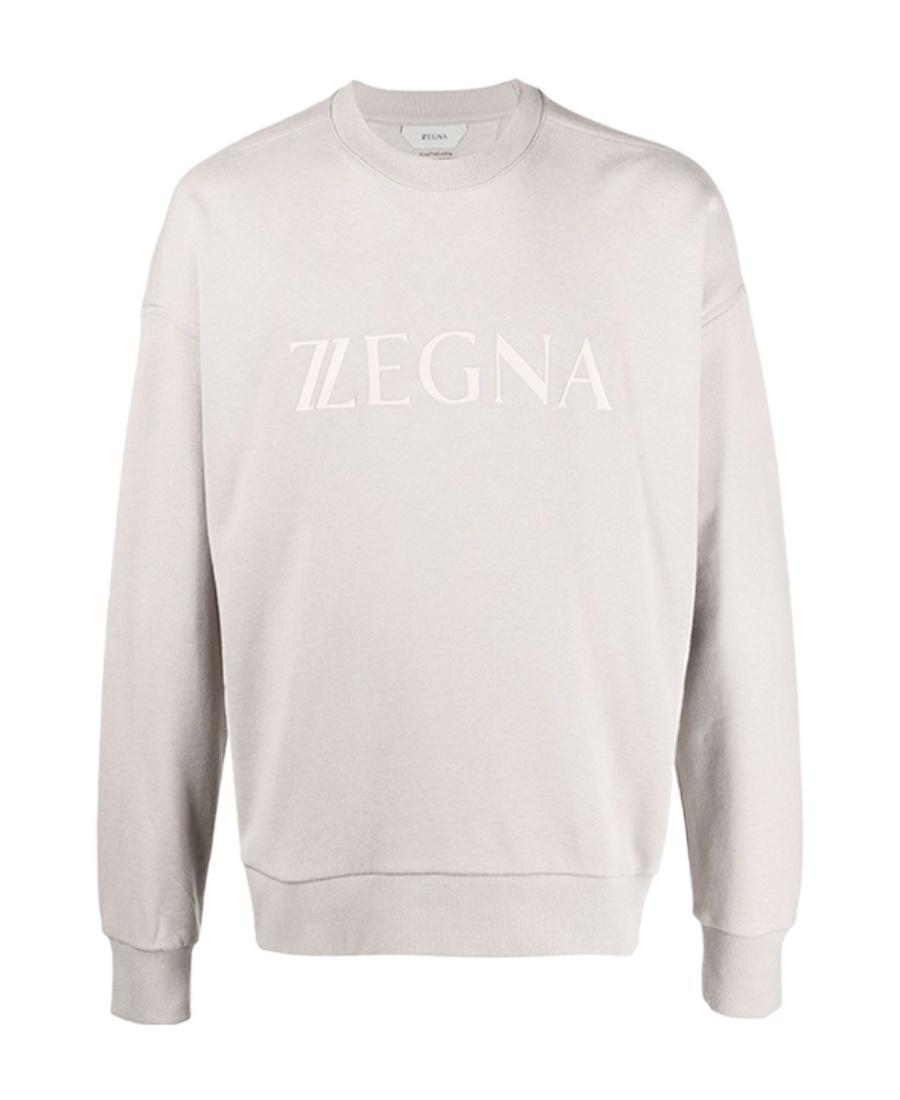 ZEGNA Logo Sweater In White Product Image