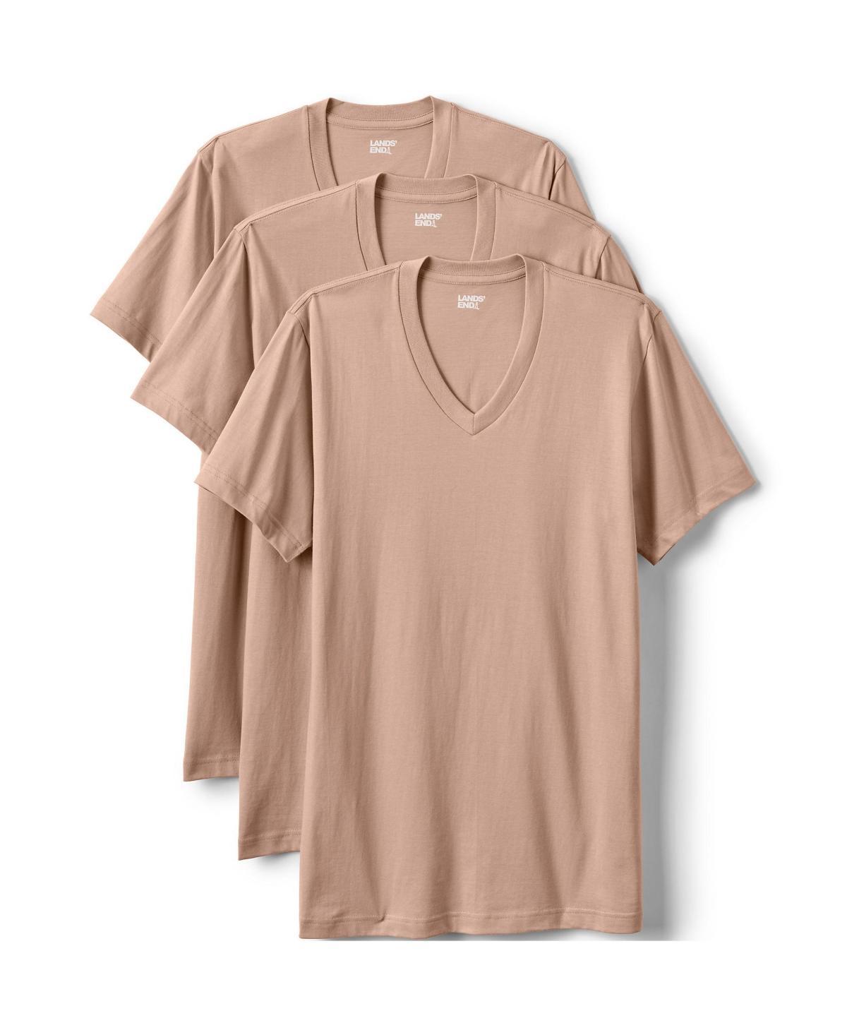 Big & Tall 3-Pack V-Neck Undershirt, Men's, Size: Medium Tall, Black Product Image