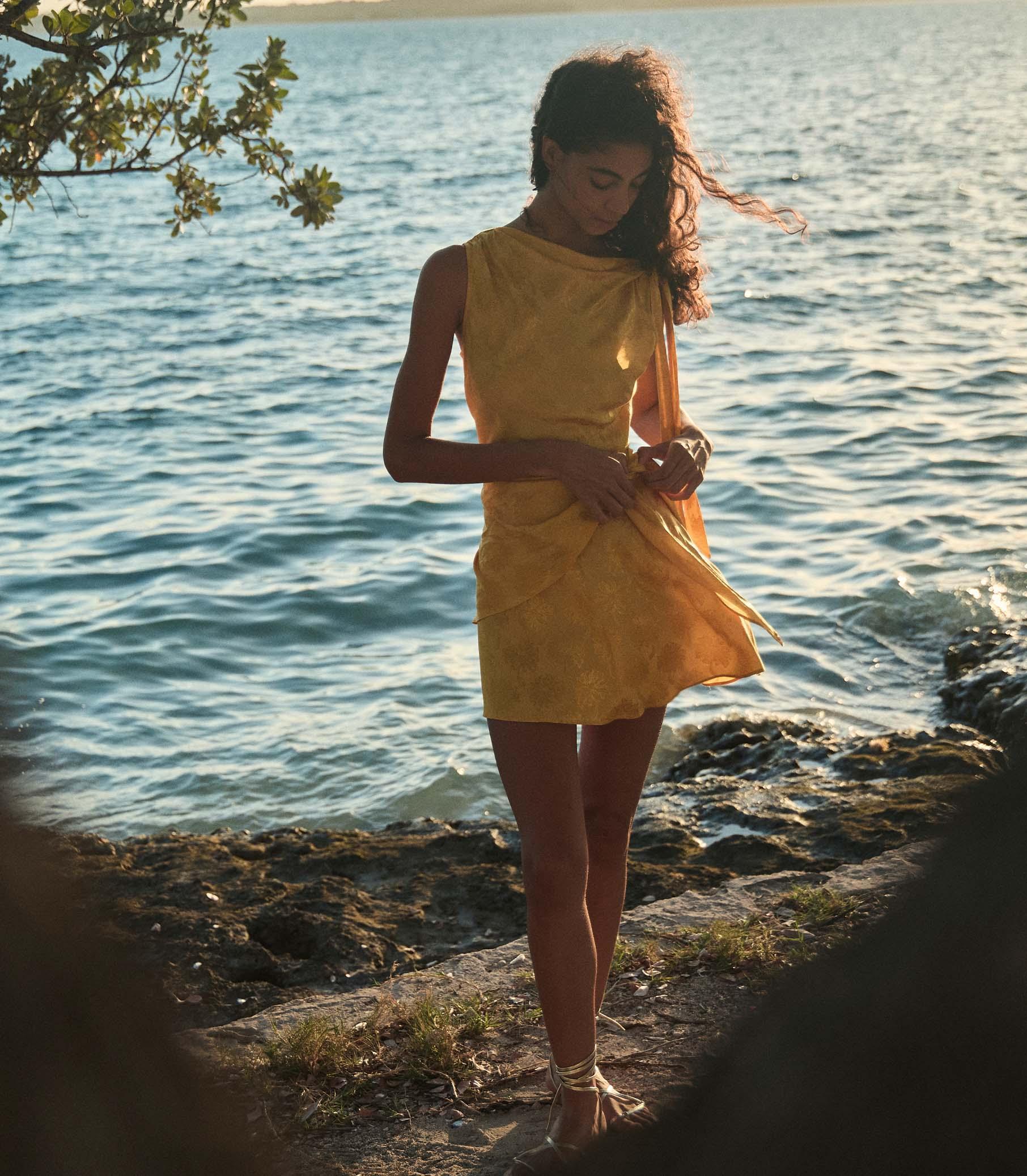 MARCELLA DRESS -- GILDED MARGUERITE JOLIE Product Image