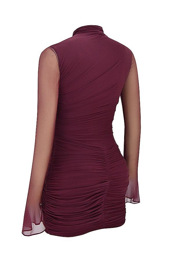 Lucasta Mulberry Gathered Mini Dress Product Image