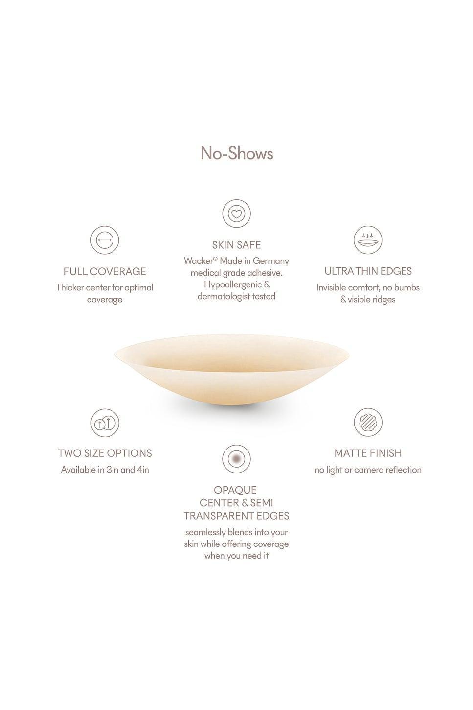 No-show Reusable Round Nipple Covers 3 Inch NOOD Product Image