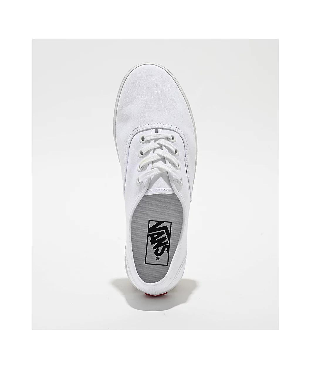 Vans Authentic Lowpro White Skate Shoes Product Image