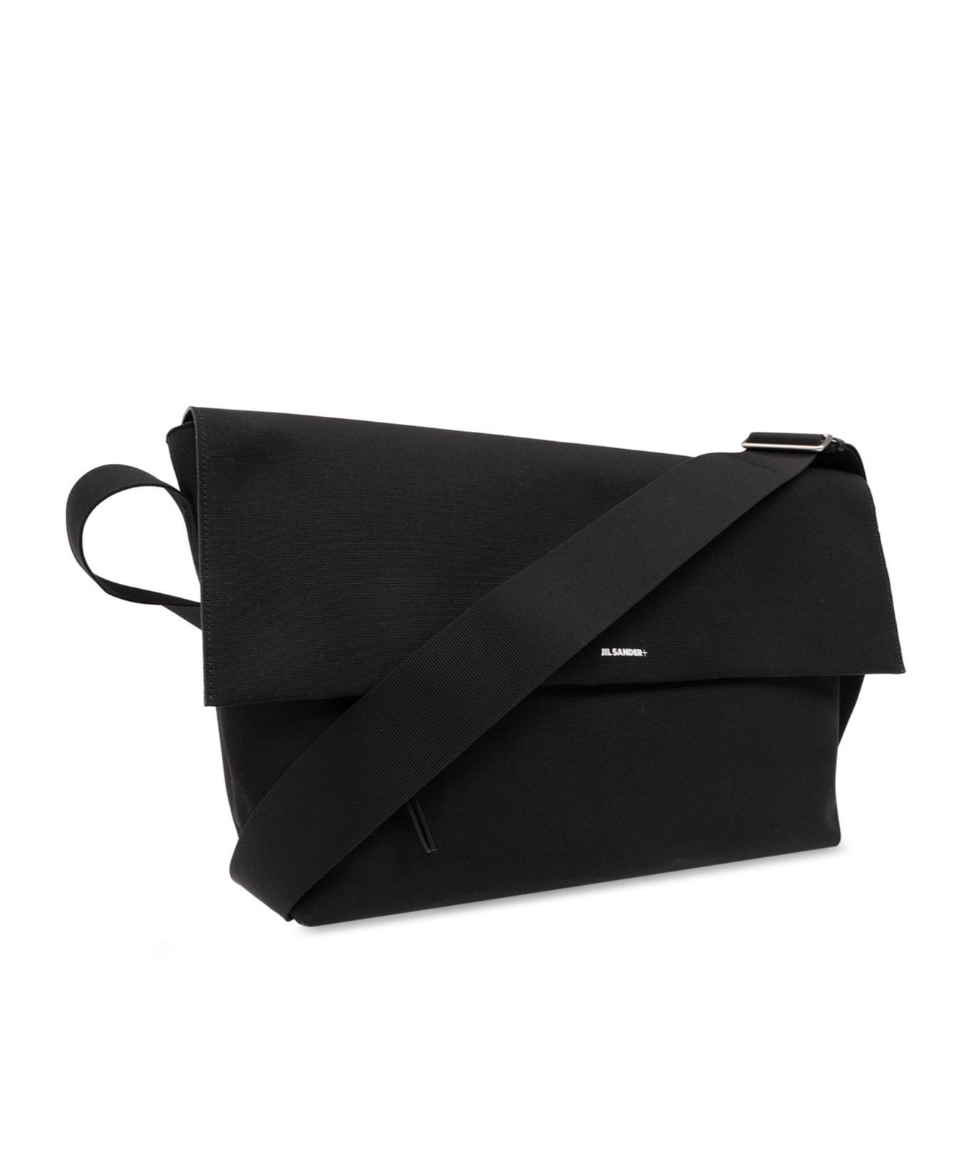 JIL SANDER Logo-printed Interwoven Shoulder Bag In Black Product Image