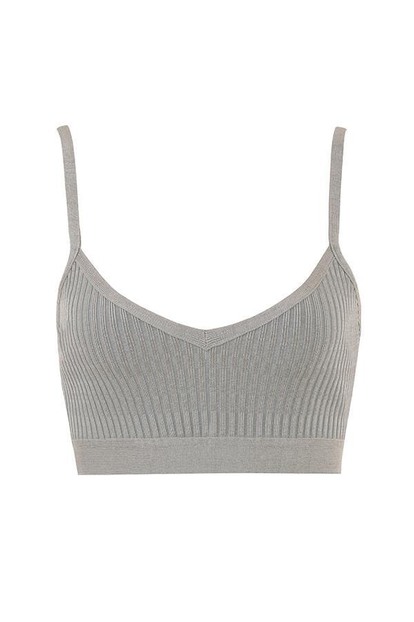 Evie Grey Marl Bandage Bralette Product Image