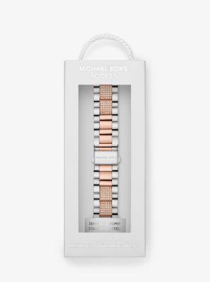 Michael Kors Womens Two-Tone Stainless Steel 3840mm Apple Watch Strap Product Image