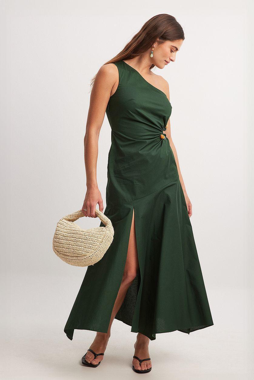 Cut Out Metal Detail Midi Dress Product Image
