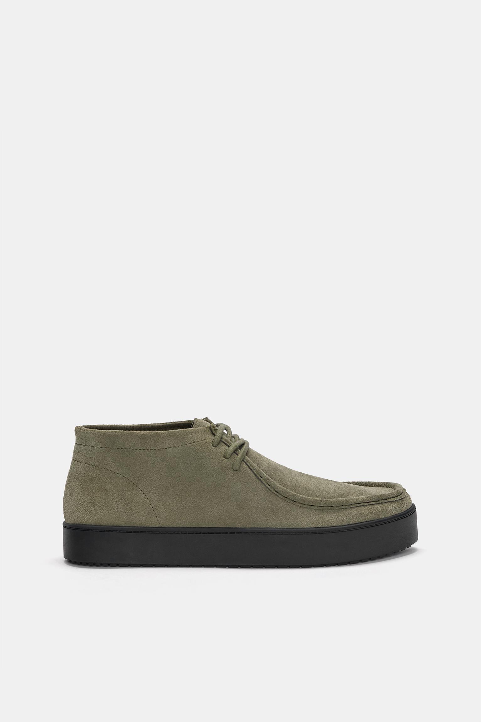 Leather high-top shoes Product Image