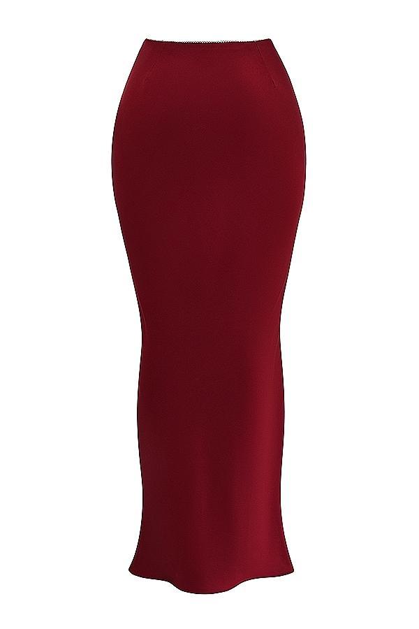Sydel Ruby Satin Bias Cut Maxi Skirt Product Image