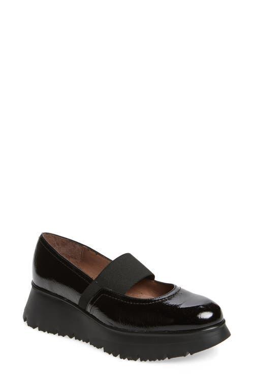 WONDERS Platform Mary Jane Loafer In Black Patent Lea Product Image