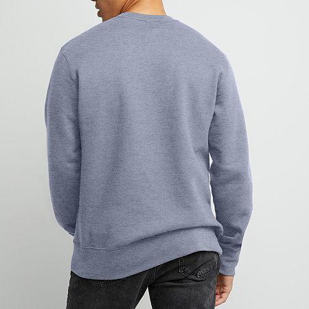 Hanes Originals Mens Fleece Sweatshirt Deep Forte Blue Heather M Product Image