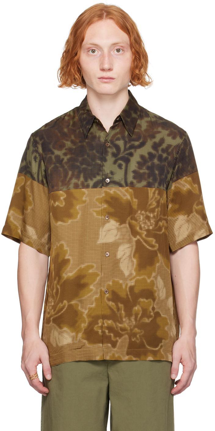 DRIES VAN NOTEN Floral Print Short Sleeve Shirt In Multicolor Product Image