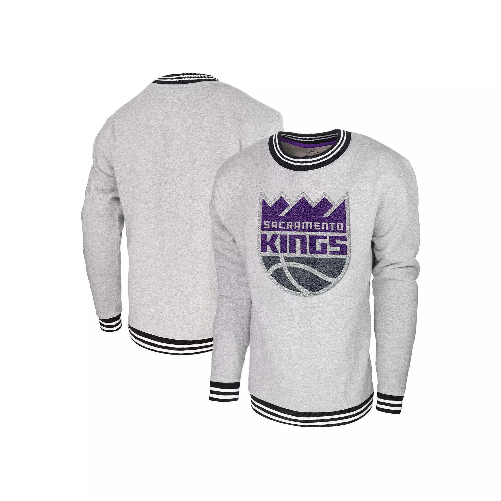 Mens Stadium Essentials Heather Gray Sacramento Kings Club Level Pullover Sweatshirt Product Image
