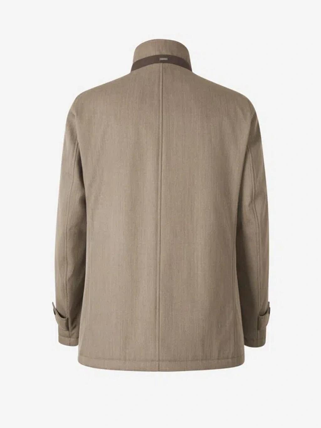 HERNO High Collar Coat In High Collar With Soft Lining Product Image