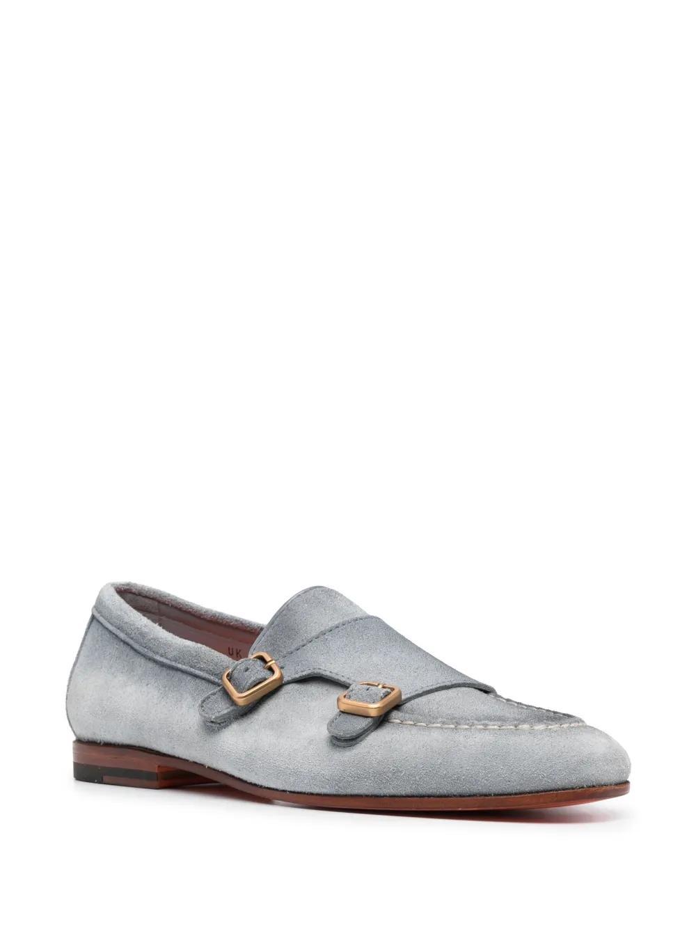 double-buckle suede monk shoes Product Image