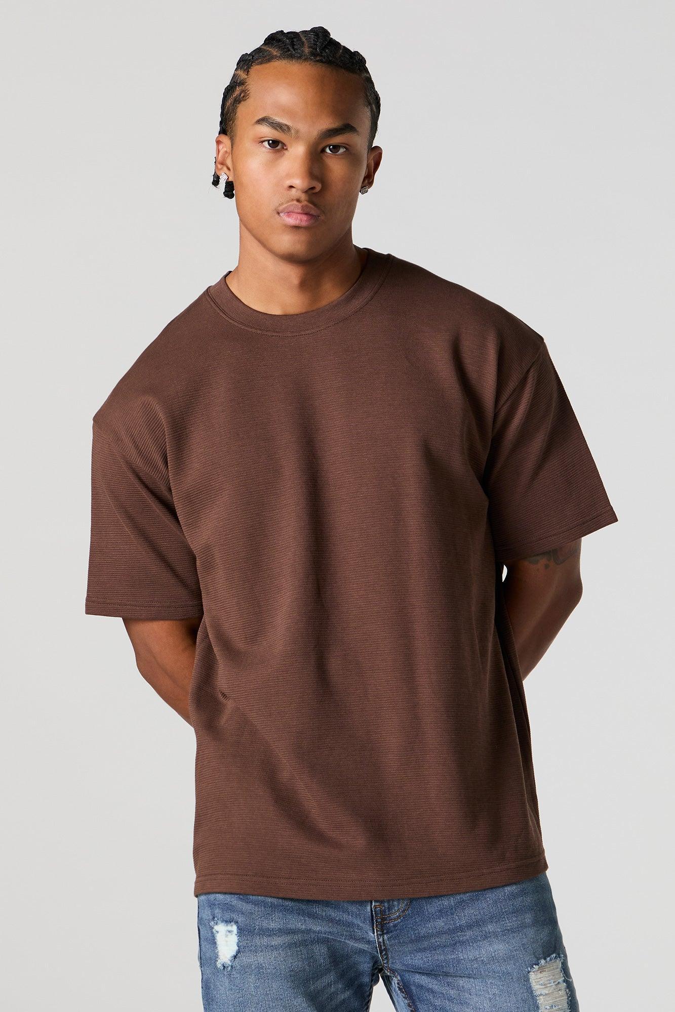Solid Knit Relaxed T-Shirt Male Product Image