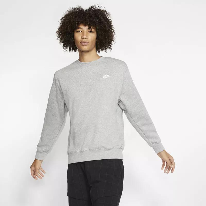 Nike Men's Club Crewneck Sweatshirt in Khaki/White at Nordstrom, Size Small Product Image
